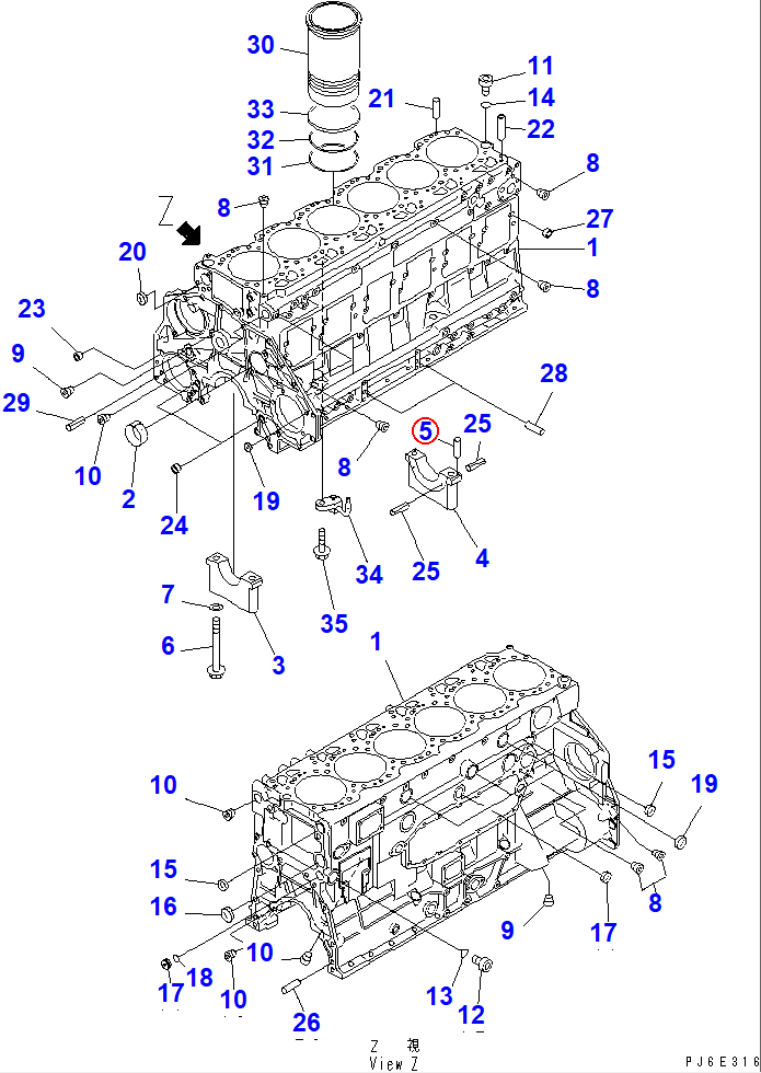 Diagram 04020-00514 PIN,DOWEL - Komatsu