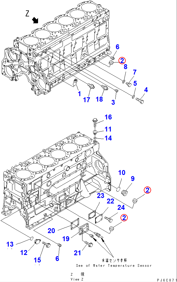 Diagram 07046-22010 PLUG - Komatsu