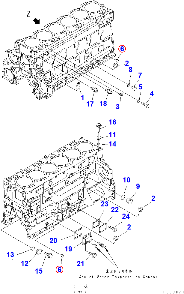 Diagram 07042-00312 PLUG - Komatsu