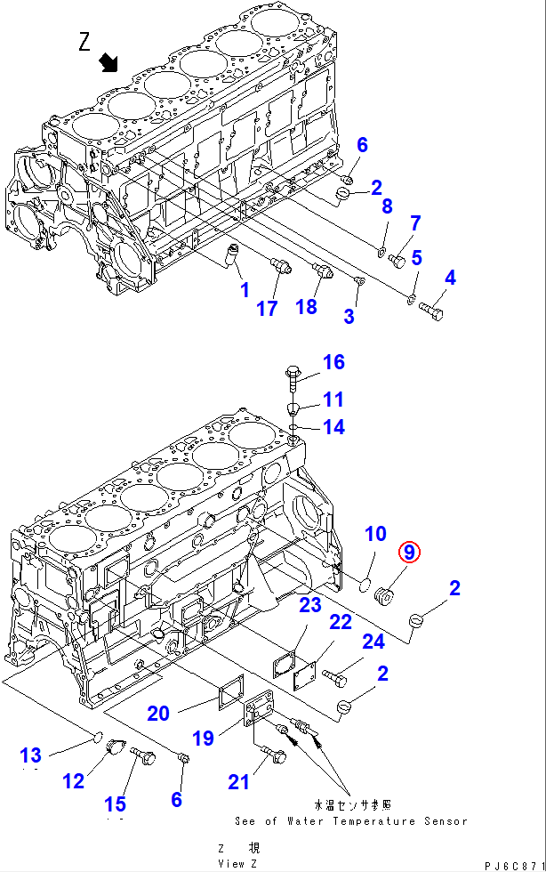 Diagram 6150-21-1180 PLUG - Komatsu