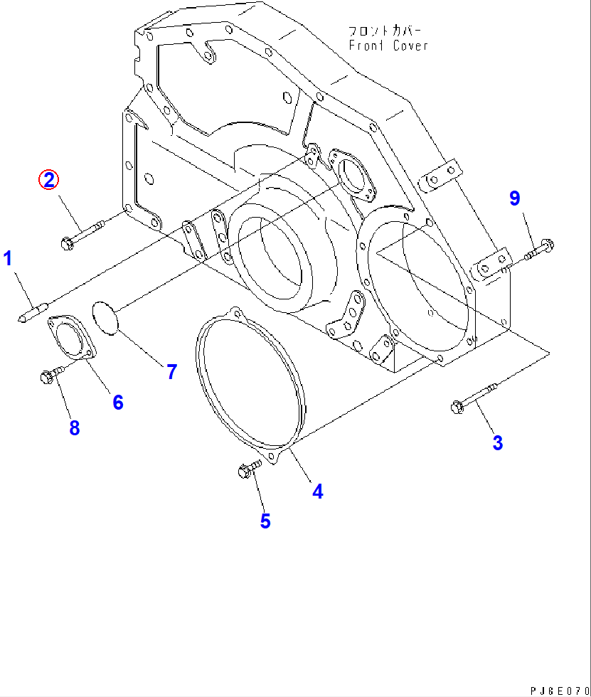 Diagram 01435-01070 BOLT - Komatsu