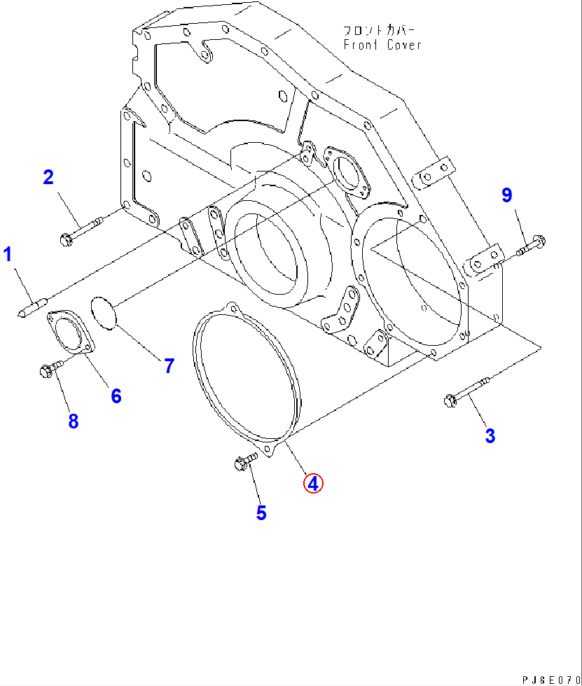 Diagram 6150-21-3510 COVER - Komatsu