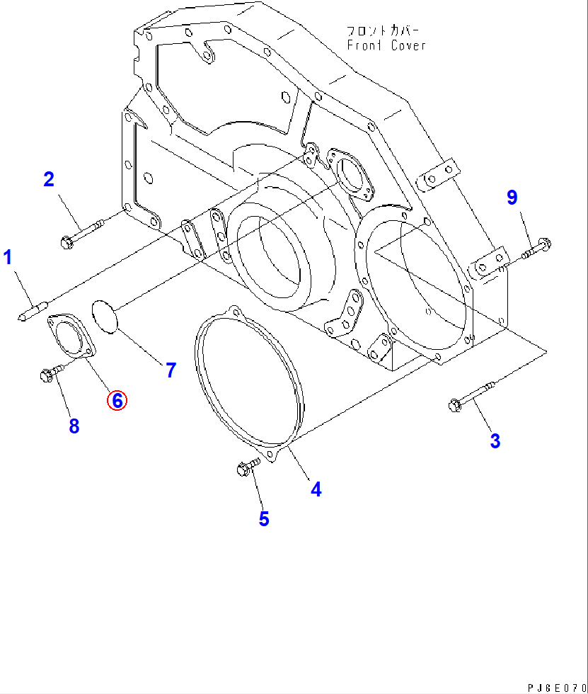 Diagram 6144-81-5151 COVER - Komatsu
