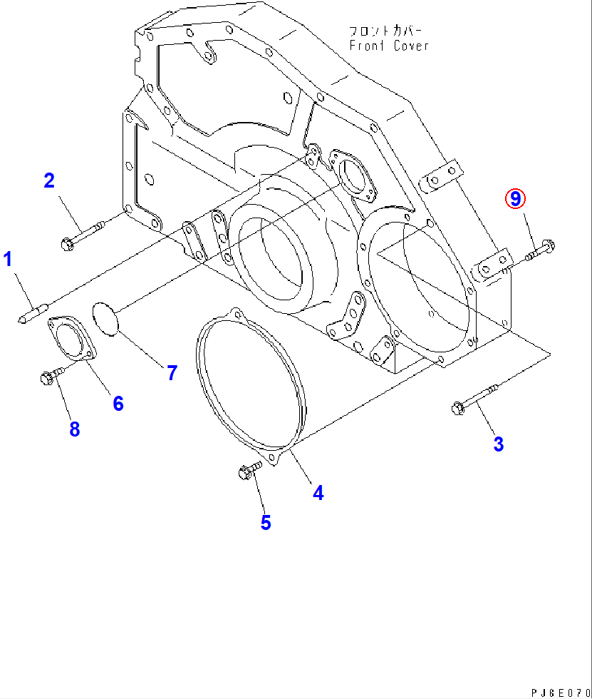 Diagram 6150-81-9130 BOLT - Komatsu