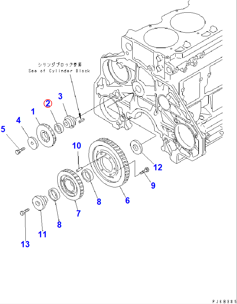 Diagram 6150-31-6120 BUSHING - Komatsu