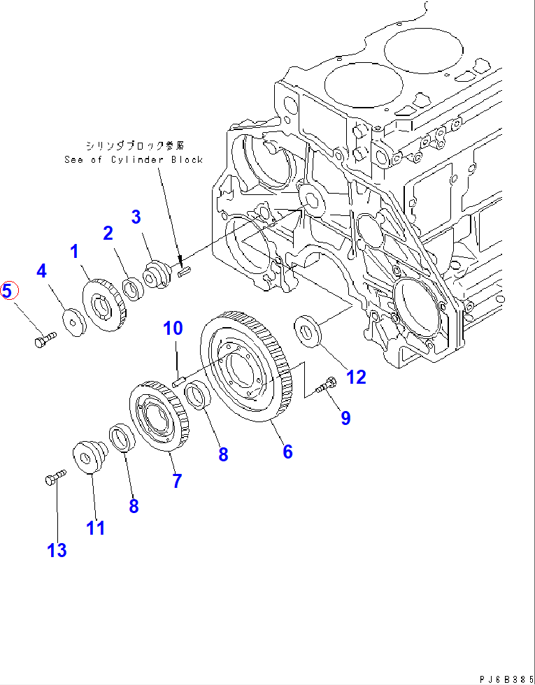 Diagram 01010-61460 BOLT - Komatsu