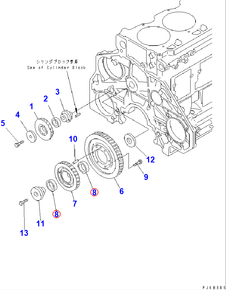 Diagram 6150-31-6220 BUSHING - Komatsu