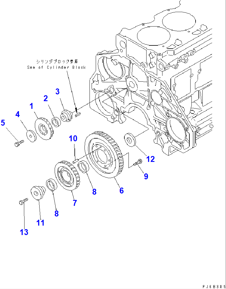 Diagram 6150-31-6100 GEAR ASS'Y - Komatsu