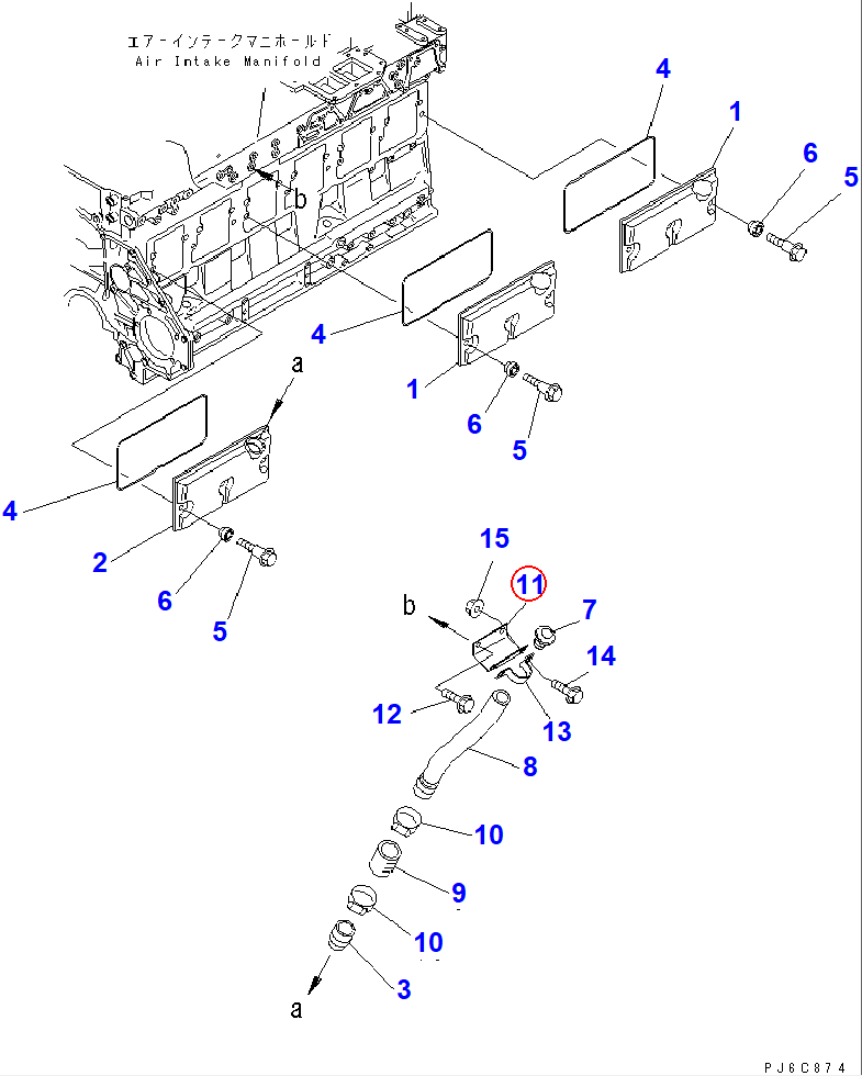 Diagram 6156-21-7130 BRACKET - Komatsu