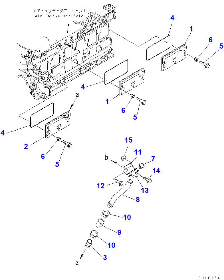 Diagram 6150-22-6500 COVER ASS'Y - Komatsu