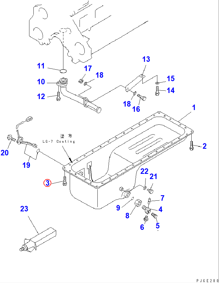 Diagram 01435-01030 BOLT - Komatsu