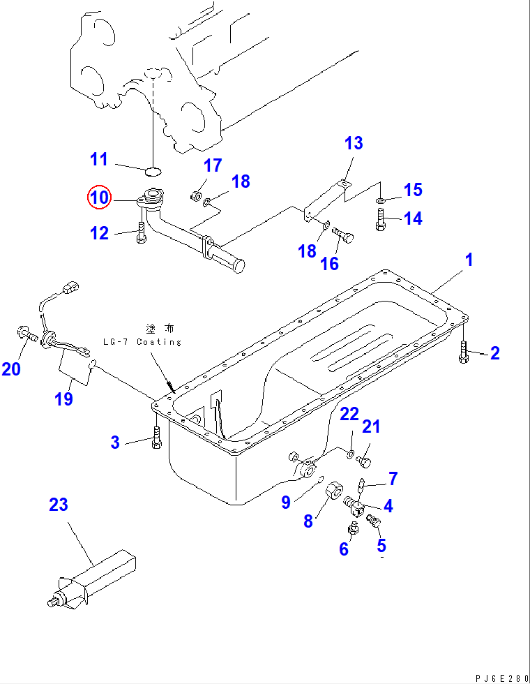 Diagram 6150-51-6330 STRAINER - Komatsu