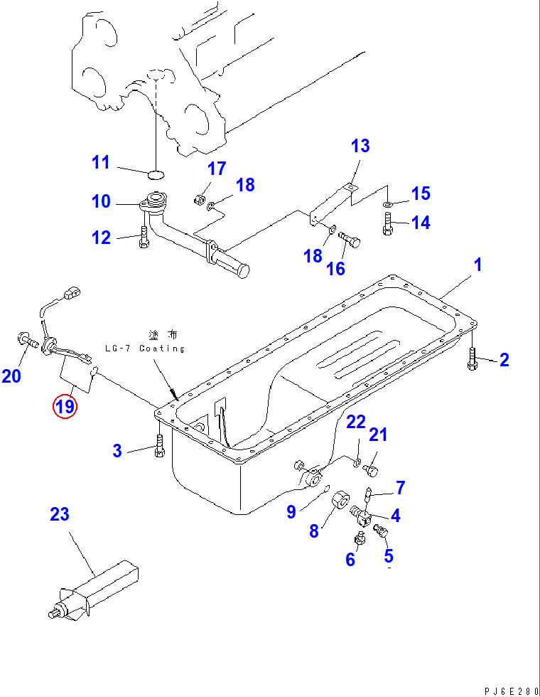 Diagram 7861-93-4210 SENSOR,LEVEL - Komatsu