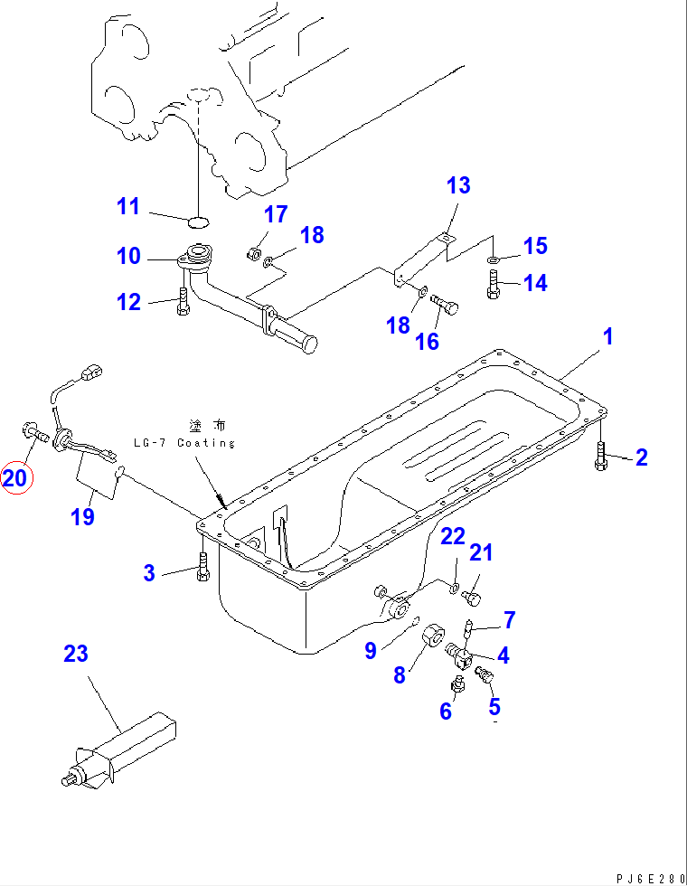 Diagram 01435-20612 BOLT - Komatsu