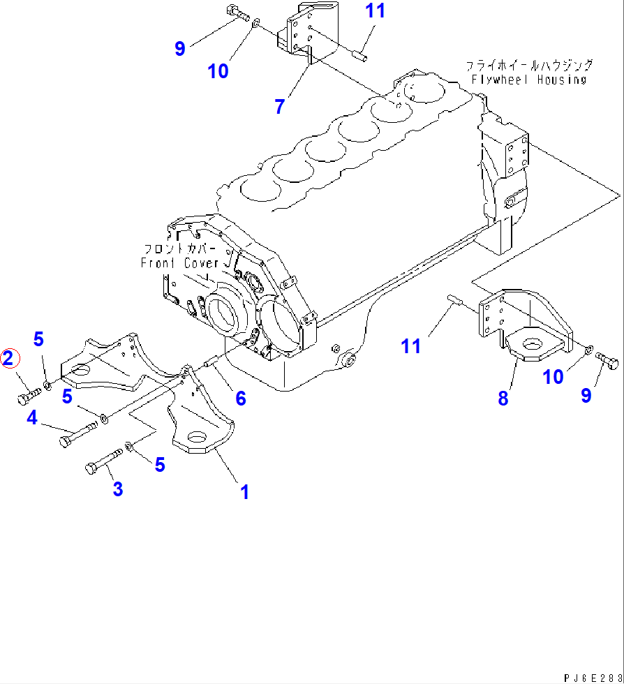 Diagram 01010-81040 BOLT - Komatsu