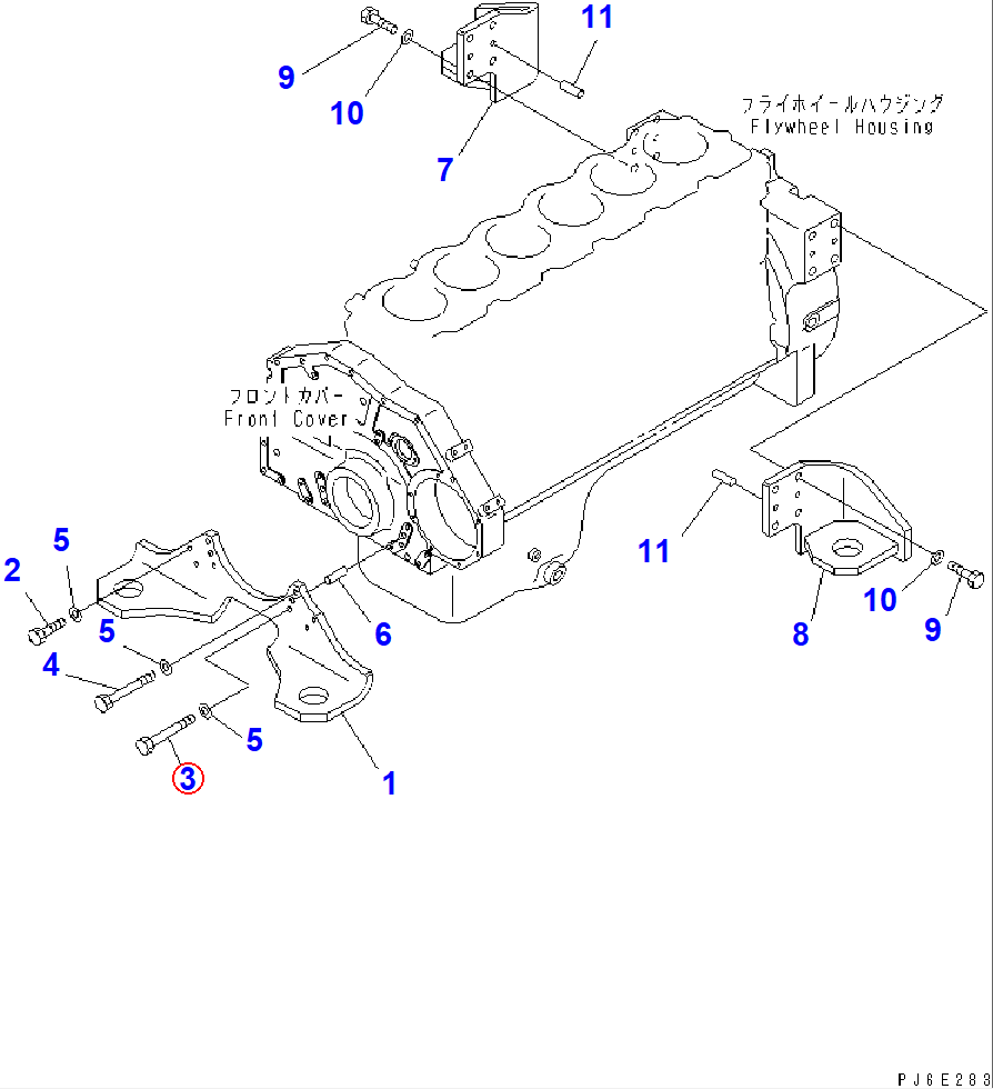 Diagram 01010-81090 BOLT - Komatsu