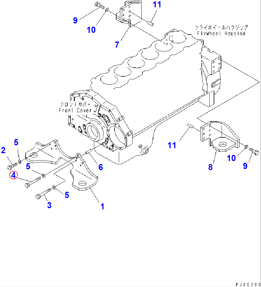 Diagram 01010-81095 BOLT - Komatsu
