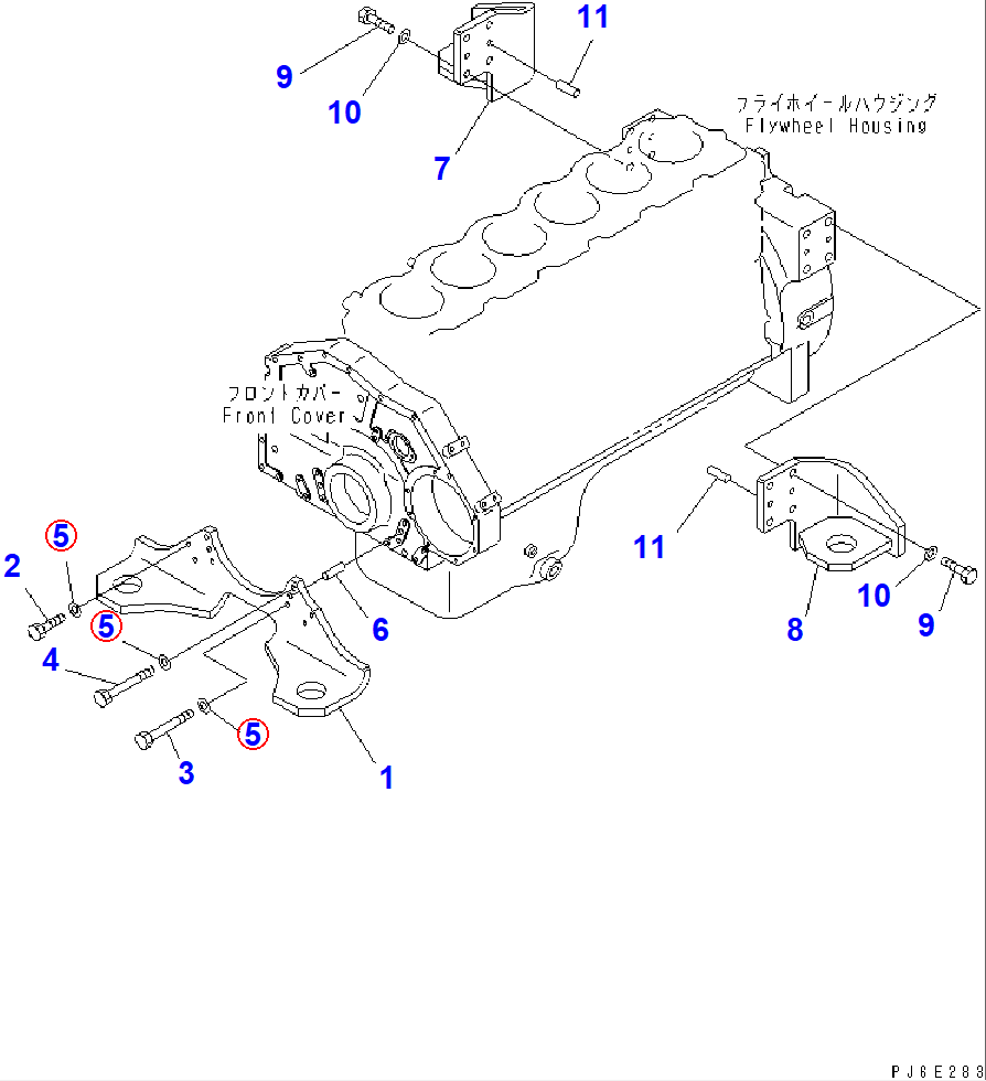 Diagram 01643-31032 WASHER - Komatsu