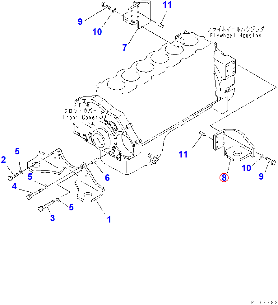 Diagram 6156-21-6331 BRACKET - Komatsu