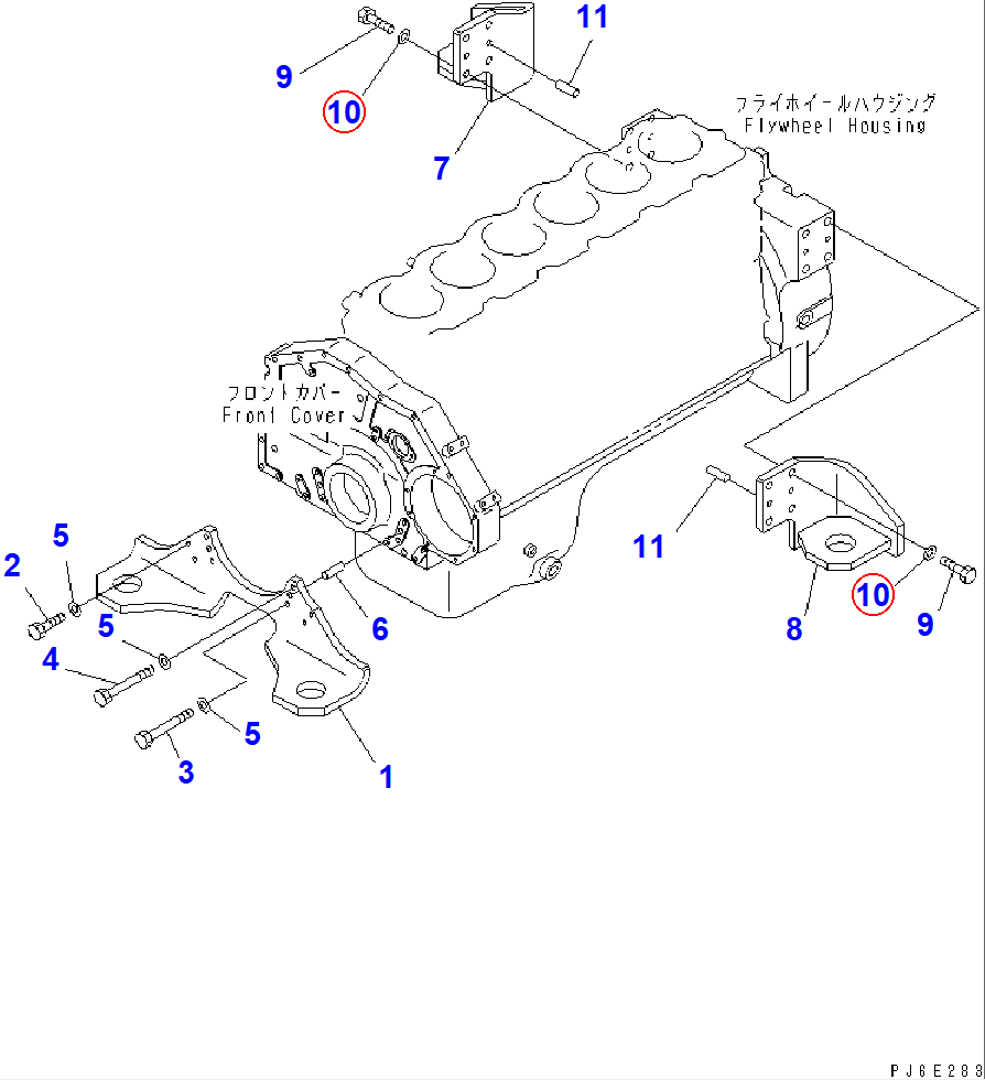 Diagram 01643-31445 WASHER - Komatsu