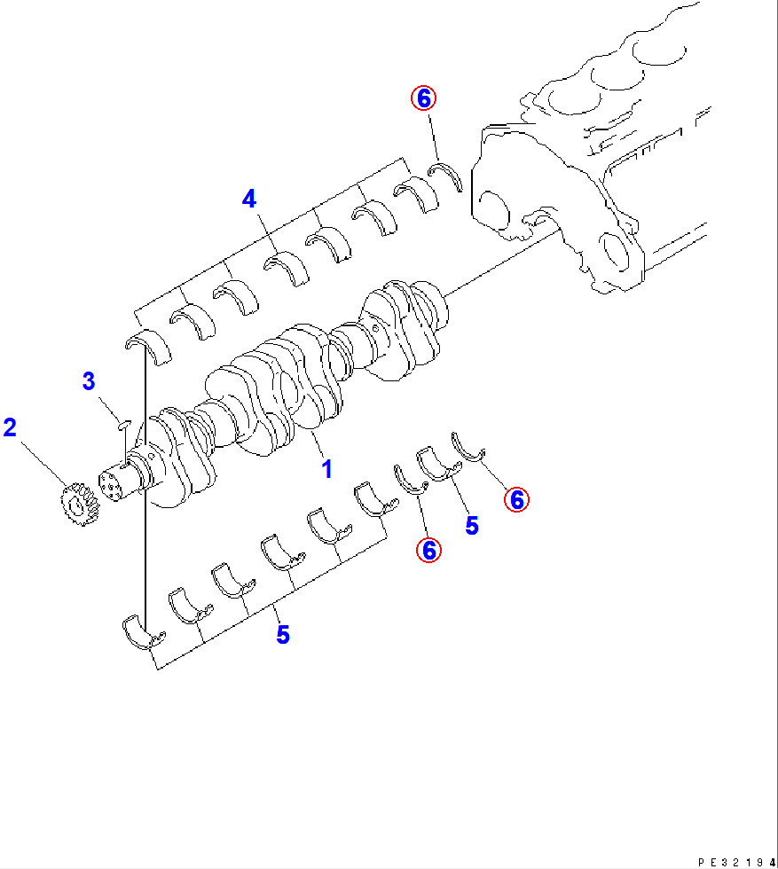 Diagram 6150-27-8050 THRUST METAL ASS'Y - Komatsu