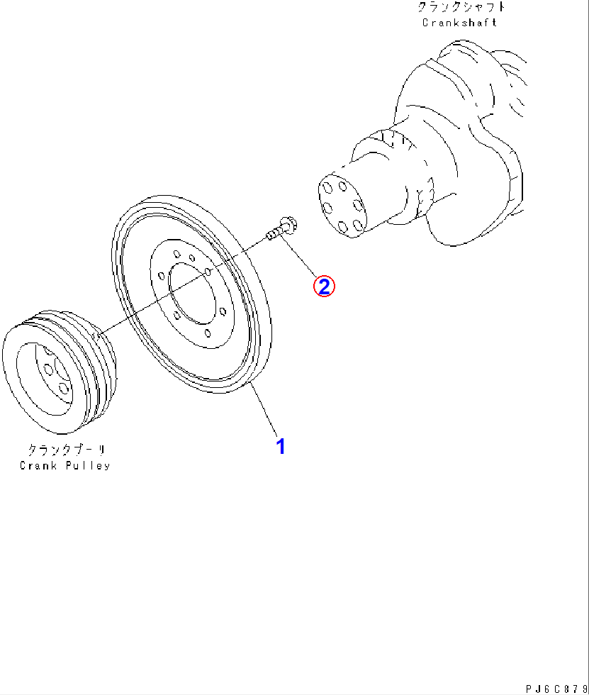 Diagram 01435-01220 BOLT - Komatsu