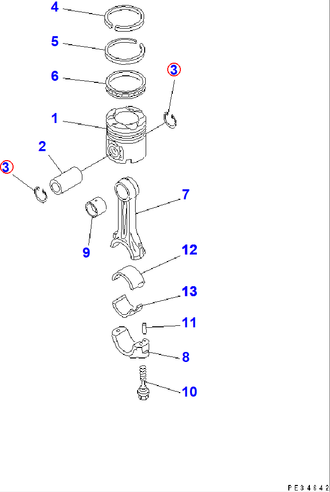 Diagram 04065-04818 RING,SNAP - Komatsu