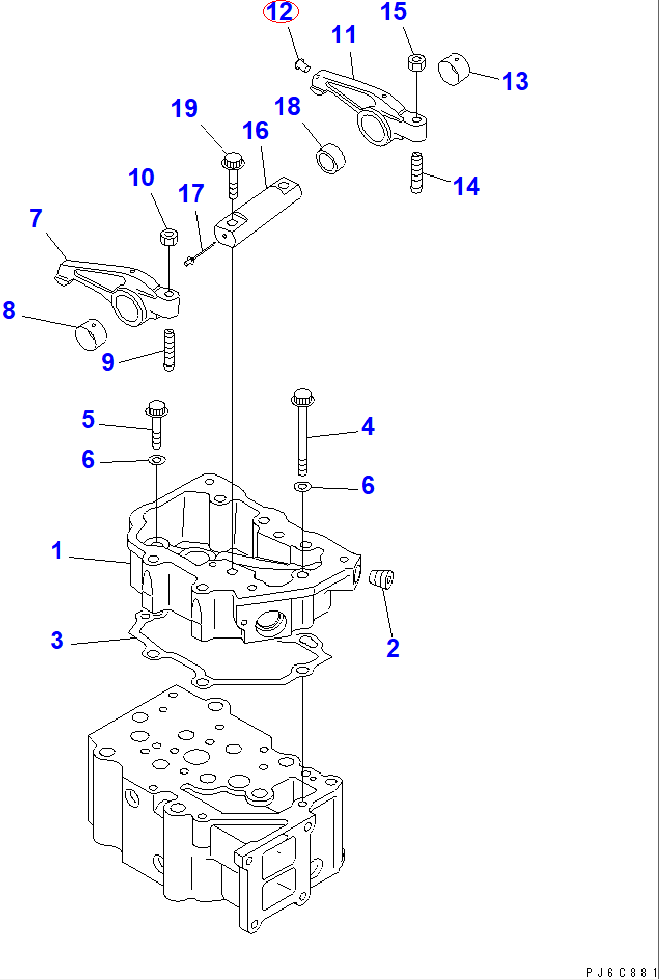 Diagram 6162-43-5340 RIVET - Komatsu