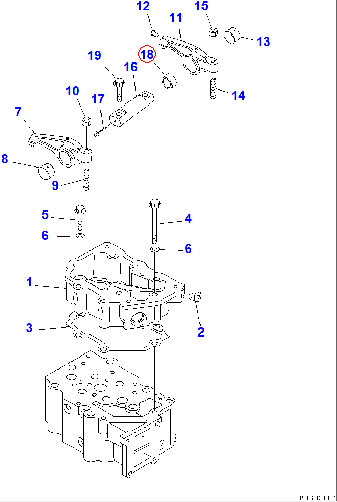 Diagram 6154-41-5320 COLLAR - Komatsu