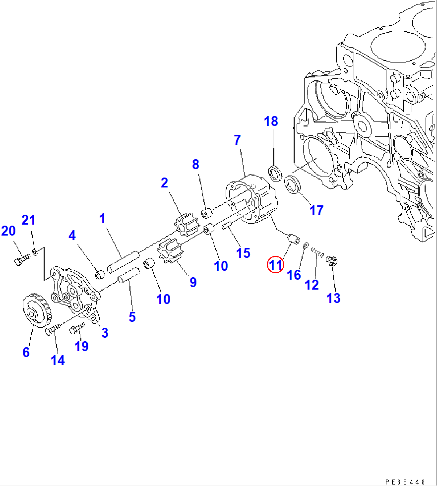 Diagram 6154-51-1640 VALVE - Komatsu