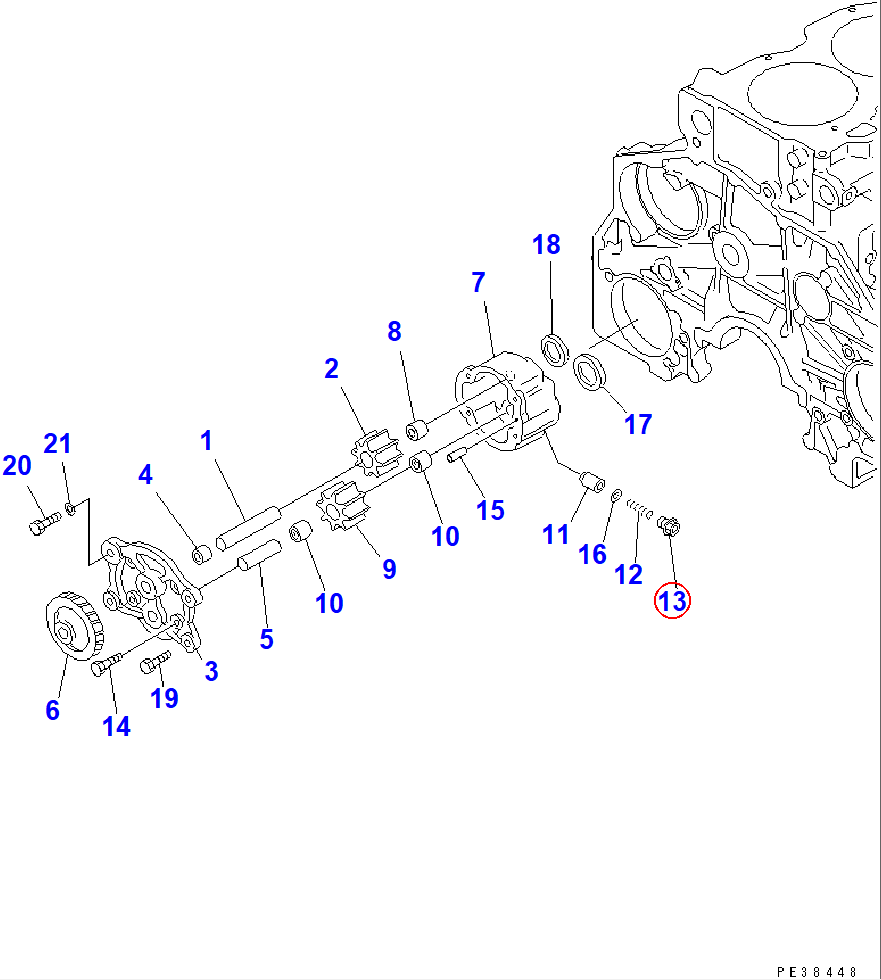 Diagram 6154-51-1660 PLUG - Komatsu