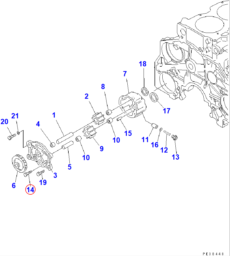 Diagram 01010-80825 BOLT - Komatsu