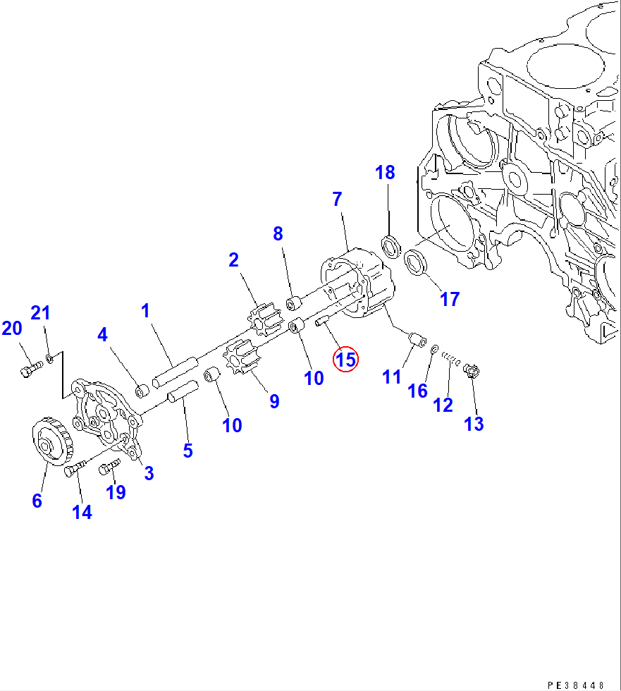 Diagram 6136-52-1620 PIN - Komatsu