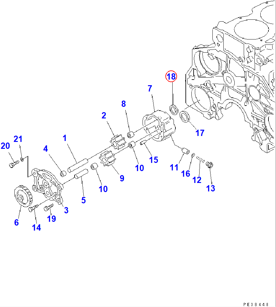 Diagram 6150-51-1720 RING (K2) - Komatsu