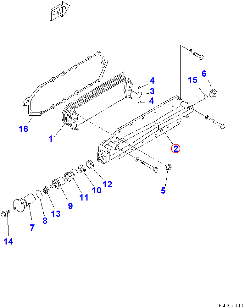 Diagram 6150-61-2125 COVER - Komatsu