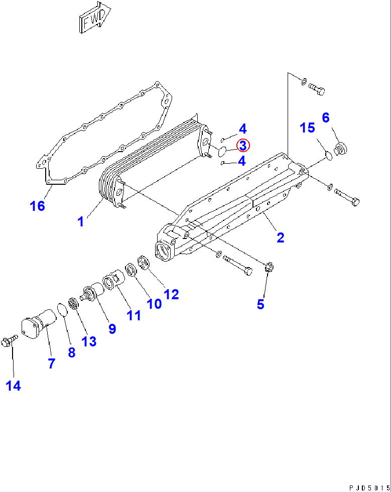 Diagram 6150-61-2510 O-RING (K2) - Komatsu