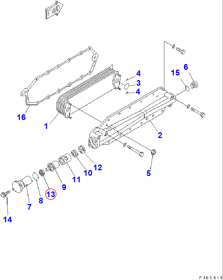 Diagram 6151-62-2180 STRAINER - Komatsu