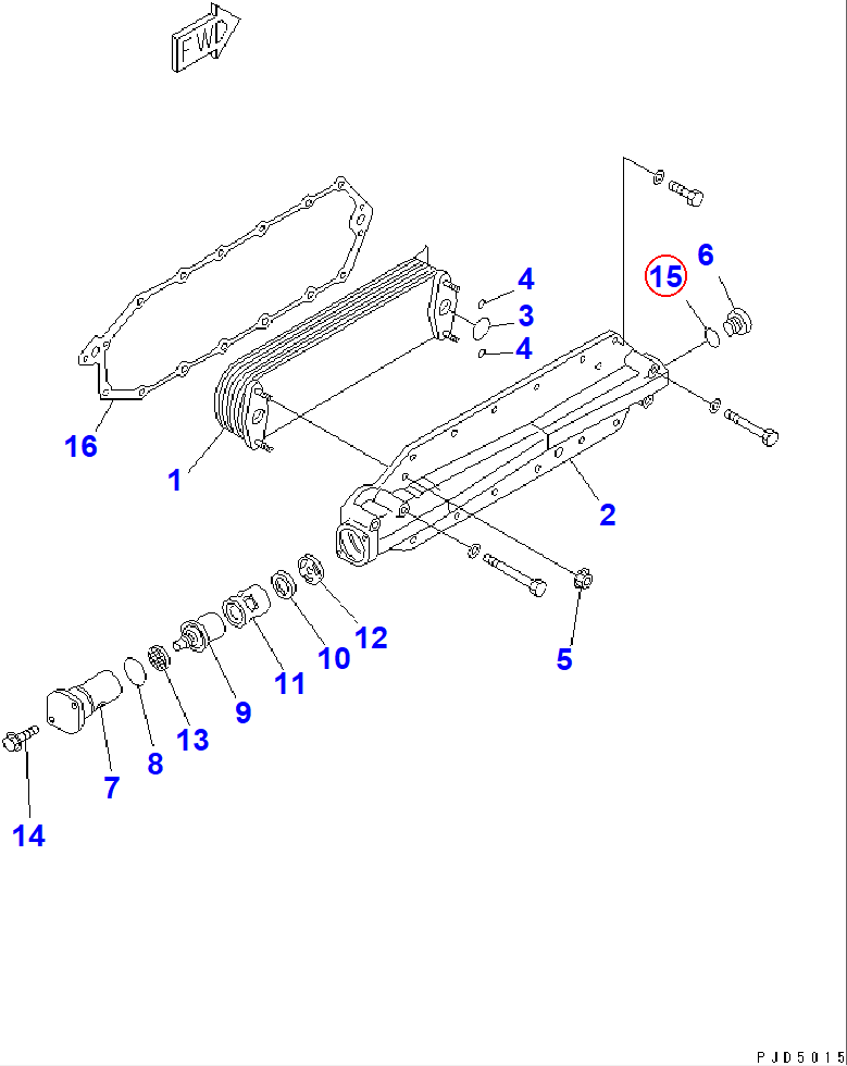Diagram 6150-61-2550 O-RING (K2) - Komatsu