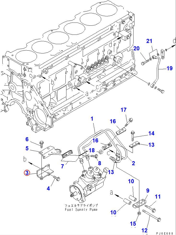 Diagram 6156-71-5280 BRACKET - Komatsu