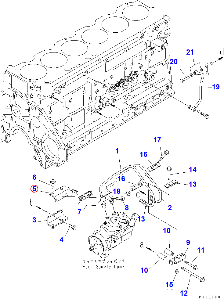 Diagram 6156-71-5850 BRACKET - Komatsu