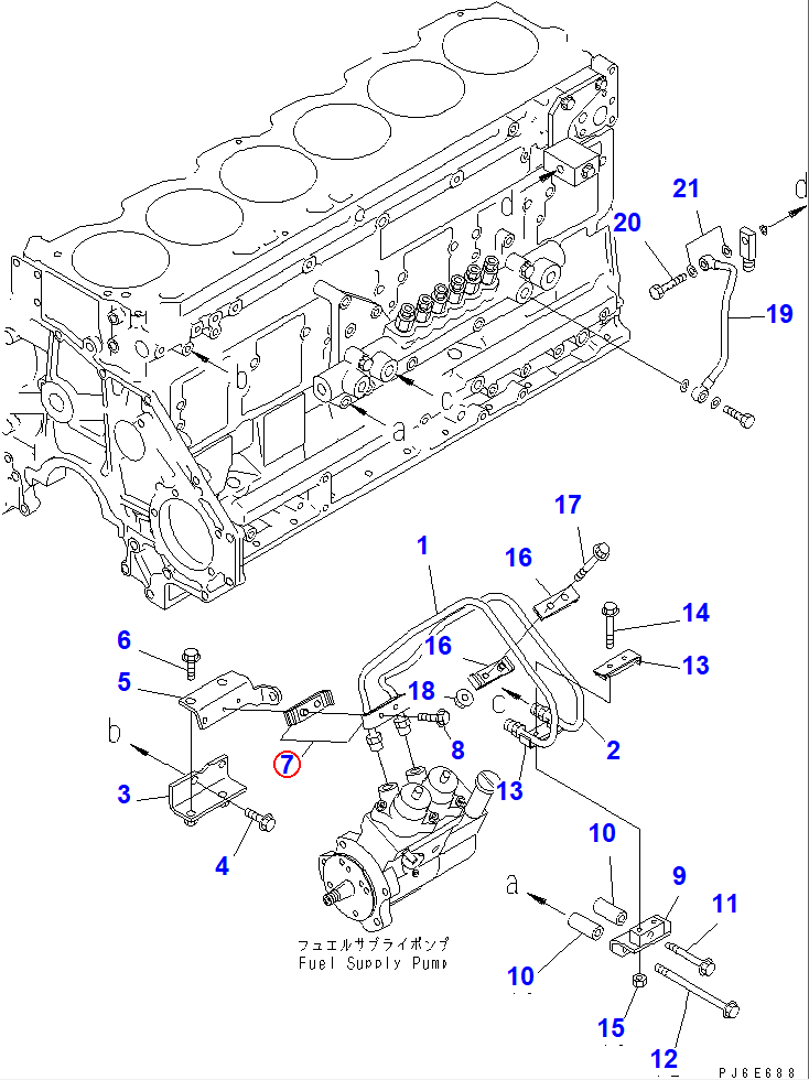 Diagram 6217-71-5210 CLAMP - Komatsu