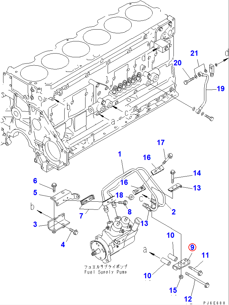 Diagram 6156-71-5820 BRACKET - Komatsu
