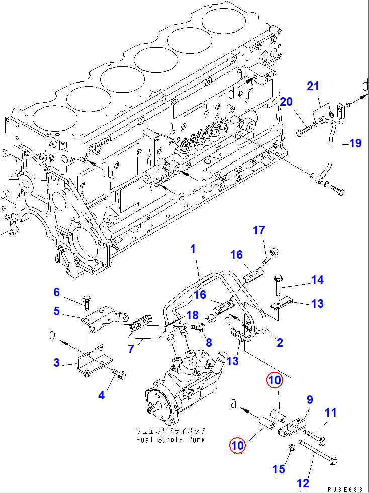Diagram 6152-51-5520 SPACER - Komatsu
