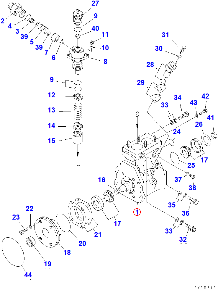 Diagram ND094110-0210 HOUSING ASS'Y - Komatsu