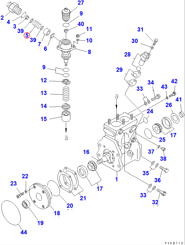 Diagram ND090136-1252 SPRING,DELIVERY VALVE - Komatsu