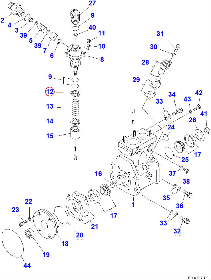 Diagram ND094162-0040 SEAT,SPRING UPPER - Komatsu
