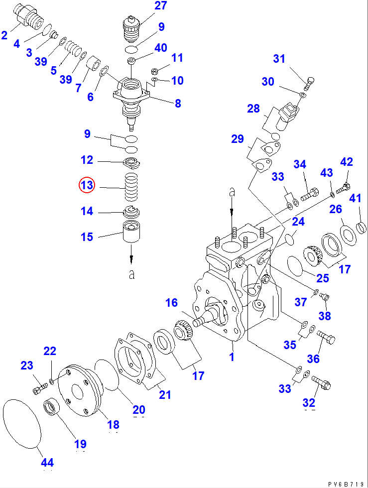 Diagram ND094164-0010 SPRING,PLUNGER - Komatsu