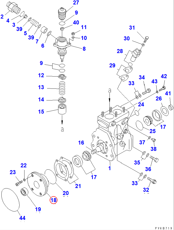 Diagram ND094104-0100 COVER,BEARING - Komatsu