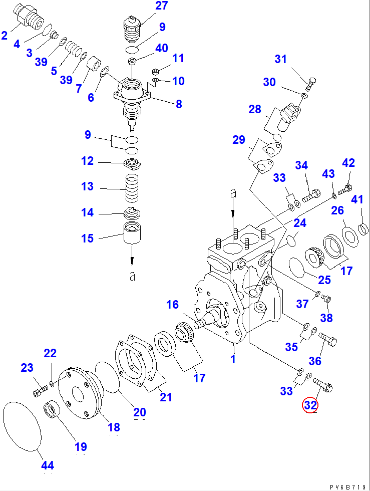 Diagram ND093050-0500 VALVE ASS'Y,OVERFLOW - Komatsu
