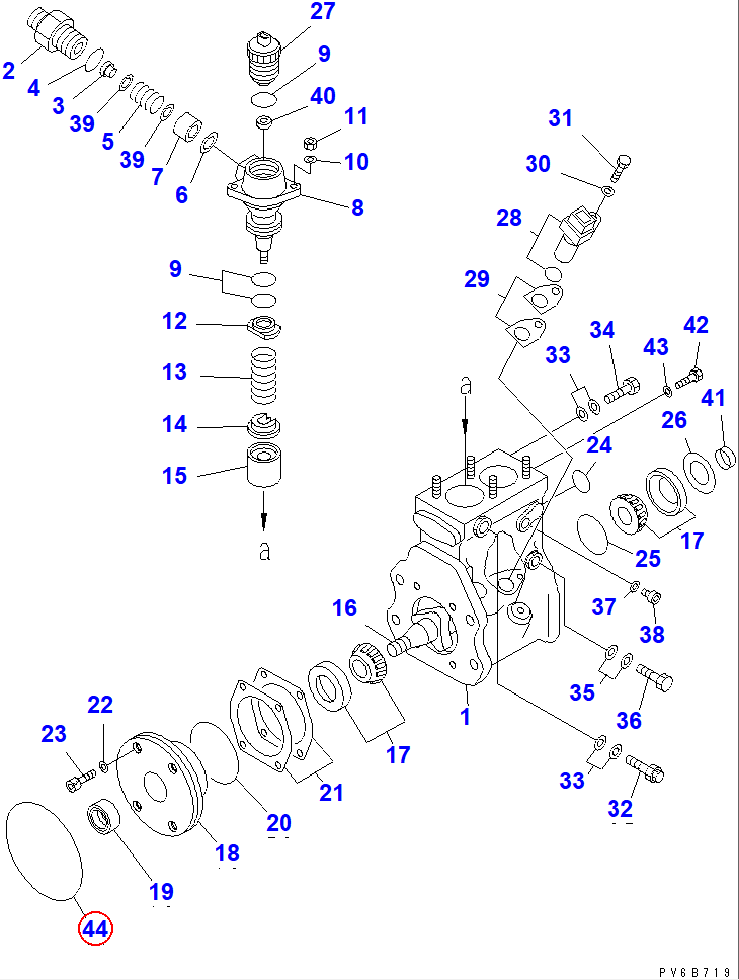 Diagram ND094086-0210 O-RING (K2) - Komatsu